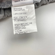 Load image into Gallery viewer, Boys grey, soft feel pants, elasticated, Inside leg: 35cm, EUC, size 4-5,  