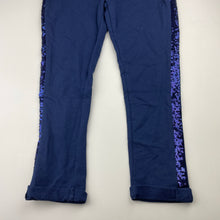 Load image into Gallery viewer, Girls H&amp;T, navy casual pants, sequins, Inside leg: 46.5cm, NEW, size 5,  