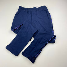 Load image into Gallery viewer, Girls H&amp;T, navy casual pants, sequins, Inside leg: 46.5cm, NEW, size 5,  