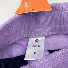 Load image into Gallery viewer, Girls Target, fleece lined track pants, elasticated, Inside leg: 32.5cm, NEW, size 2,  