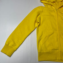 Load image into Gallery viewer, unisex Uniqlo, bright yellow fleece lined zip hoodie sweater, EUC, size 8,  