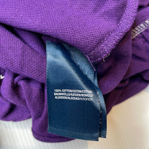 Girls Ralph Lauren, purple cotton long sleeve polo dress, NEW, size 12-14, L: 76cm 