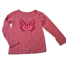 Load image into Gallery viewer, Girls H&amp;T, cotton long sleeve top, butterfly, FUC, size 6,  