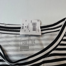 Load image into Gallery viewer, Girls Clothing &amp; Co, black &amp; white stripe long sleeve top, NEW, size 14,  