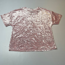 Load image into Gallery viewer, Girls Target, pink crushed velour short sleeve top, EUC, size 16,  