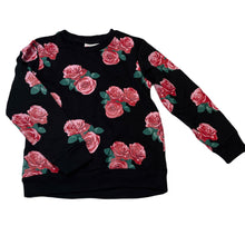 Load image into Gallery viewer, Girls Mango, floral fleece lined sweater / jumper, EUC, size 6,  