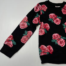 Load image into Gallery viewer, Girls Mango, floral fleece lined sweater / jumper, EUC, size 6,  