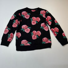 Load image into Gallery viewer, Girls Mango, floral fleece lined sweater / jumper, EUC, size 6,  