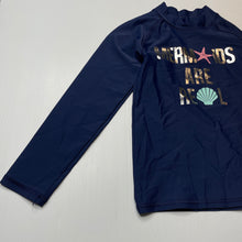 Load image into Gallery viewer, Girls H&amp;T, long sleeve rashie / swim top, mermaid, GUC, size 6,  