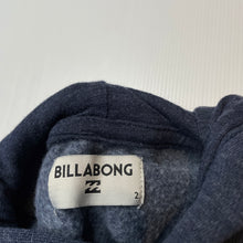 Load image into Gallery viewer, unisex Billabong, blue fleece lined hoodie sweater, EUC, size 2,  