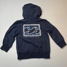 Load image into Gallery viewer, unisex Billabong, blue fleece lined hoodie sweater, EUC, size 2,  