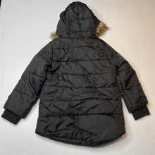 Load image into Gallery viewer, Girls Cotton On, black hooded puffer jacket / coat, GUC, size 5,  