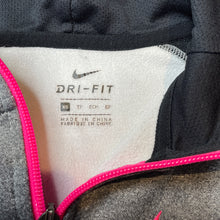 Load image into Gallery viewer, Girls Nike, Dri-Fit fleece lined zip up hooded sweater, *zipper tab missing*, FUC, size 6-7,  