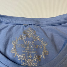 Load image into Gallery viewer, Girls Miss Understood, blue cotton long sleeve top, GUC, size 14,  