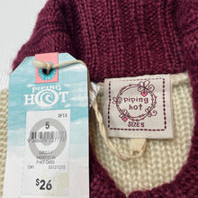 Load image into Gallery viewer, Girls Piping Hot, knitted cardigan / sweater, NEW, size 5,  