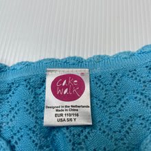 Load image into Gallery viewer, Girls Cake Walk, lightweight cotton knitted cardigan, NEW, size 5-6,  