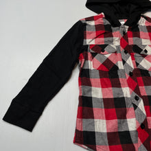 Load image into Gallery viewer, Boys H&amp;T, flannel cotton hooded shirt / top, EUC, size 4,  