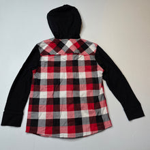 Load image into Gallery viewer, Boys H&amp;T, flannel cotton hooded shirt / top, EUC, size 4,  
