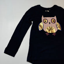 Load image into Gallery viewer, Girls Cotton On, navy cotton long sleeve top, owl, EUC, size 7,  