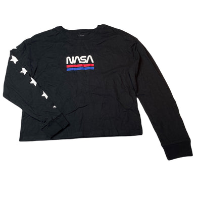 Girls Cotton On, cropped cotton long sleeve top, NASA, EUC, size 16,  