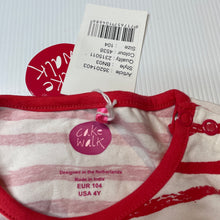 Load image into Gallery viewer, Girls Cake Walk, striped stretchy long sleeve top, NEW, size 4,  