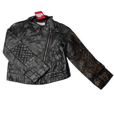 Girls Ollies Place, black faux leather jacket, NEW, size 6,  