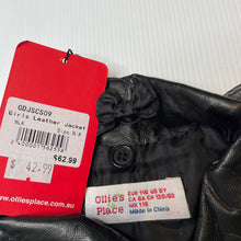 Load image into Gallery viewer, Girls Ollies Place, black faux leather jacket, NEW, size 6,  