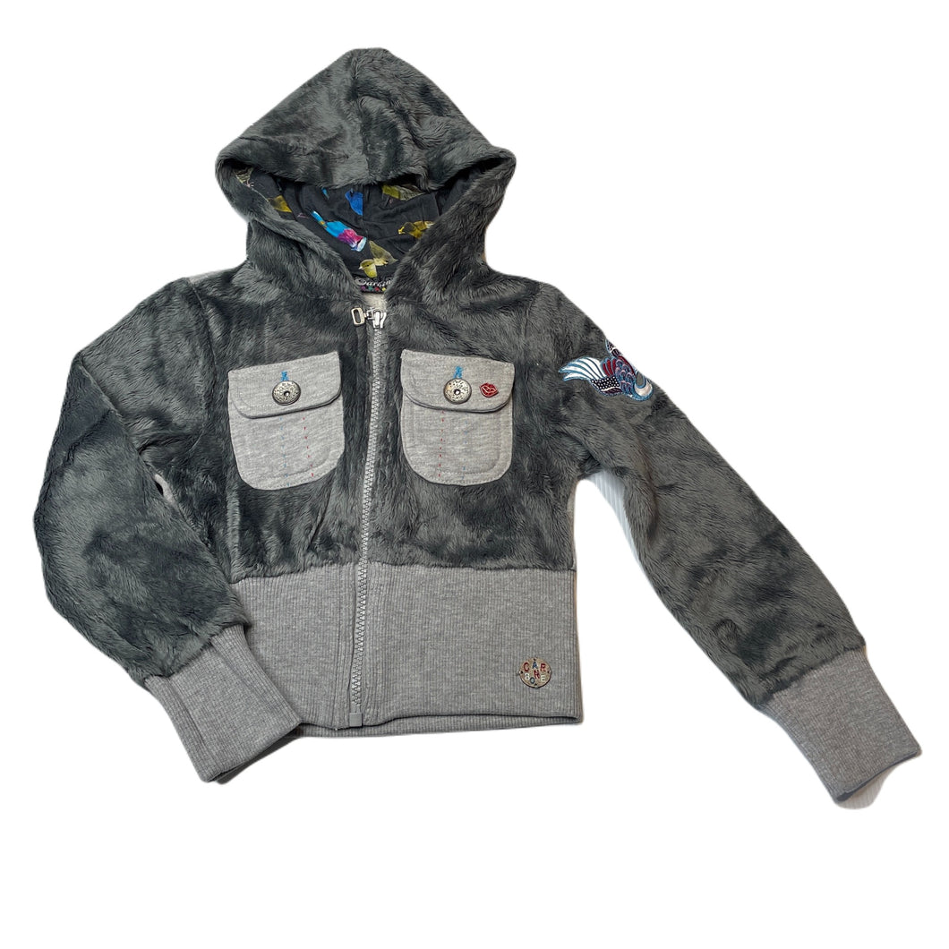 Girls CARBONE, soft fleece zip hoodie sweater, GUC, size 6,  