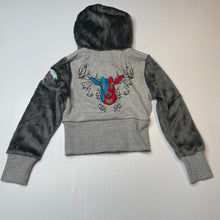 Load image into Gallery viewer, Girls CARBONE, soft fleece zip hoodie sweater, GUC, size 6,  