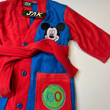 Load image into Gallery viewer, Boys JAK, Micket Mouse fleece dressing gown / bath robe, NEW, size 2,  