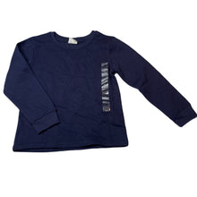 Load image into Gallery viewer, unisex B Collection, navy fleece lined sweater / jumper, EUC, size 6,  