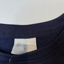 Load image into Gallery viewer, unisex B Collection, navy fleece lined sweater / jumper, EUC, size 6,  