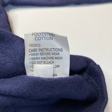 Load image into Gallery viewer, unisex B Collection, navy fleece lined sweater / jumper, EUC, size 6,  