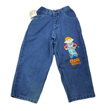 Load image into Gallery viewer, Boys Bob The Builder, blue denim pants, elasticated, Inside leg: 33cm, NEW, size 2,  