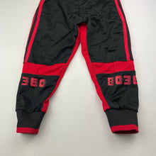 Load image into Gallery viewer, Boys GO 360, black &amp; red activewear pants, elasticated, Inside leg: 40cm, EUC, size 4-5,  