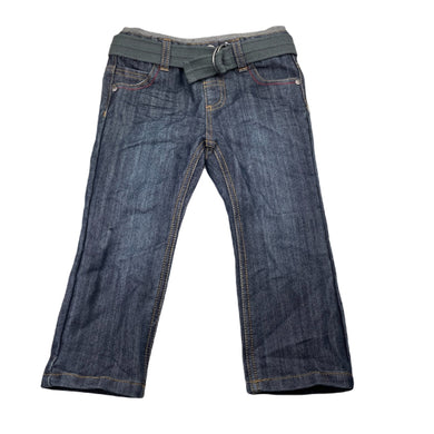 Boys Sprout, dark denim jeans, elasticated, Inside leg: 32.5cm, EUC, size 2,  