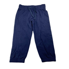 Load image into Gallery viewer, unisex Favourites, navy fleece lined track pants, elasticated, Inside leg: 35cm, EUC, size 2,  