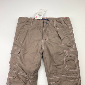 Girls Pumpkin Patch, fleece lined padded cargo pants, adjustable, Inside leg: 34.5cm, NEW, size 2,  
