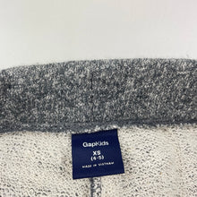 Load image into Gallery viewer, Girls GAP, grey/silver metallic casual pants, elasticated, Inside leg: 40.5cm, GUC, size 4-5,  