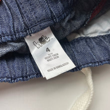 Load image into Gallery viewer, Boys H&amp;T, dark denim pants, elasticated, Inside leg: 40cm, EUC, size 4,  