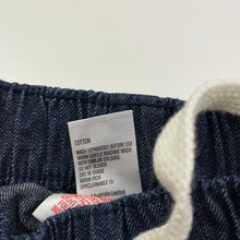Load image into Gallery viewer, Boys H&amp;T, dark denim pants, elasticated, Inside leg: 40cm, EUC, size 4,  