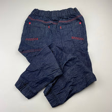 Load image into Gallery viewer, Boys H&amp;T, dark denim pants, elasticated, Inside leg: 40cm, EUC, size 4,  