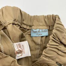 Load image into Gallery viewer, Girls Papo d&#39;Anjo, lightweight cotton pants, elasticated, Inside leg: 40cm, NEW, size 4,  