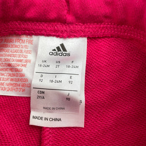 Girls Adidas, Monsters Inc track pants, elasticated, Inside leg: 31cm, EUC, size 2,  