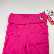 Load image into Gallery viewer, Girls Paul Frank, pink cotton pants, elasticated, Inside leg: 31cm, NEW, size 2,  