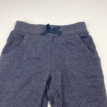 Load image into Gallery viewer, Girls H&amp;T, blue &amp; metallic gold casual pants, Inside leg: 35cm, EUC, size 3,  