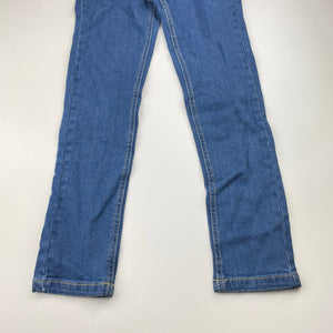 Girls Target, blue stretch denim jeans, adjustable, Inside leg: 54cm, EUC, size 7,  