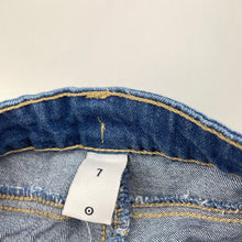 Load image into Gallery viewer, Girls Target, blue stretch denim jeans, adjustable, Inside leg: 54cm, EUC, size 7,  