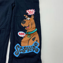 Load image into Gallery viewer, unisex SCOOBY-DOO!, fleece lined track pants, elasticated, Inside leg: 30cm, EUC, size 2,  