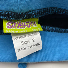 Load image into Gallery viewer, unisex SCOOBY-DOO!, fleece lined track pants, elasticated, Inside leg: 30cm, EUC, size 2,  